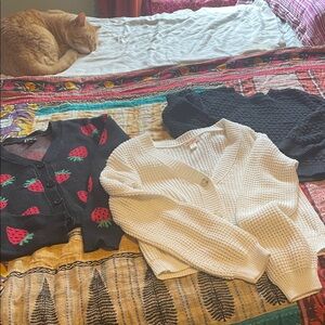 Cat & Jack Black and White Kids Sweater Duo